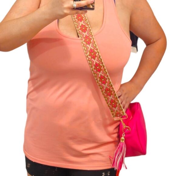 "The Sunday Bruncher" Hot Pink Cosmopolitan Camera Style Adjustable Strap Bag - Picture 16 of 16